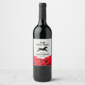 Étiquette Pour Bouteilles De Vin Roses de cheval de Derby Shower de mariage (Devant)