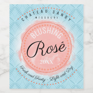 Étiquette Pour Bouteilles De Vin roses de vin rose faits maison