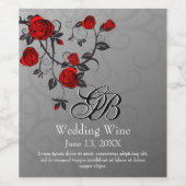 Étiquette Pour Bouteilles De Vin Roses Enchantées (Étiquettes simples)