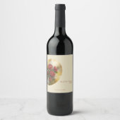 Étiquette Pour Bouteilles De Vin Roses Rouges (Devant)