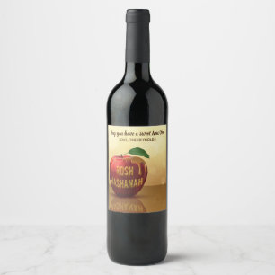 Étiquette Pour Bouteilles De Vin Rosh Hashanah Juif Nouvel An Honey Apple