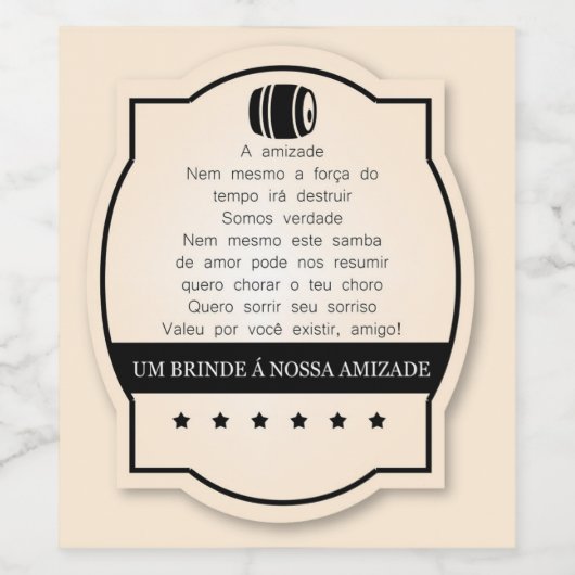 Étiquette Pour Bouteilles De Vin Rótulo de Vinho Personalizado (Étiquettes simples)