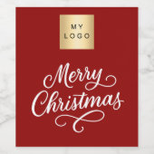 Étiquette Pour Bouteilles De Vin Rouge blanc écriture affaires Noël (Étiquettes simples)