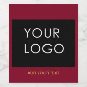 Étiquette Pour Bouteilles De Vin Rouge Bourgogne Personnalisable Entreprise Ajoutez (Étiquettes simples)