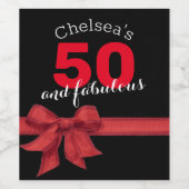 Étiquette Pour Bouteilles De Vin Rouge et noir Elegant 50 Et Fabuleux Parc d'Annive (Étiquettes simples)