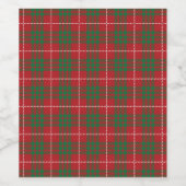 Étiquette Pour Bouteilles De Vin Rouge et vert plaid (Étiquettes simples)