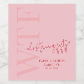 Étiquette Pour Bouteilles De Vin Rouge rose moderne 50e anniversaire (Étiquettes simples)