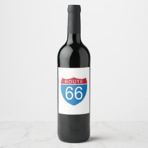 Étiquette Pour Bouteilles De Vin Route 66