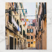 Étiquette Pour Bouteilles De Vin Rue étroite à Venise (Étiquettes simples)