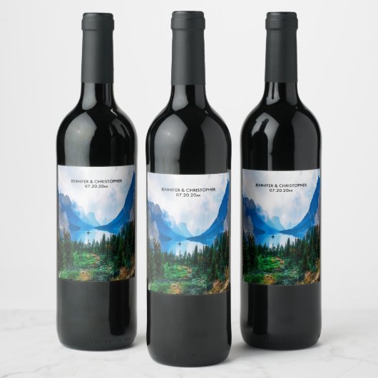 Étiquette Pour Bouteilles De Vin Rustic Country Mountains Nature Pittoresque (Bouteilles)