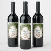 Étiquette Pour Bouteilles De Vin Rustic Forest Greenery Wedding Wine Bottle Label (Bouteilles)