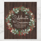 Étiquette Pour Bouteilles De Vin Rustic Holiday Vin bouteille Étiquette (Étiquettes simples)