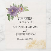 Étiquette Pour Bouteilles De Vin Rustic Summer aesthetic Wildflower Wedding (Étiquettes simples)