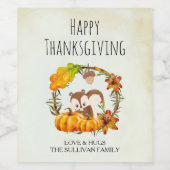 Étiquette Pour Bouteilles De Vin Rustic Wreath (Étiquettes simples)