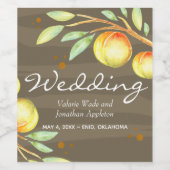 Étiquette Pour Bouteilles De Vin Rustique Aquarelle Doux Mariage (Étiquettes simples)