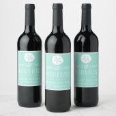 Étiquette Pour Bouteilles De Vin Sable Dollar Beach Personnaliser de mariage Couleu (Bouteilles)