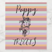 Étiquette Pour Bouteilles De Vin Sac de traitement STRIPED (Étiquettes simples)