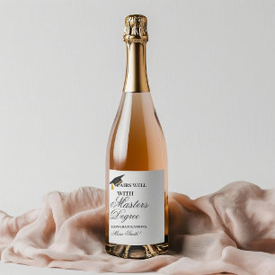 Étiquette Pour Bouteilles De Vin S'accorde bien avec une partie de diplôme de maîtr