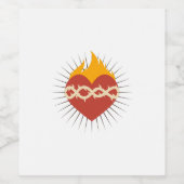 Étiquette Pour Bouteilles De Vin Sacré-Coeur catholique (Étiquettes simples)