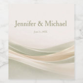 Étiquette Pour Bouteilles De Vin Sage Green and Ivory Wedding (Étiquettes simples)