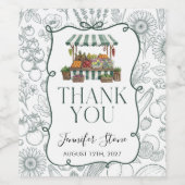 Étiquette Pour Bouteilles De Vin Sage Green Bridal Shower  (Étiquettes simples)