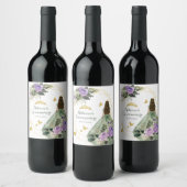 Étiquette Pour Bouteilles De Vin Sage Green Purple Quinceañera (Bouteilles)