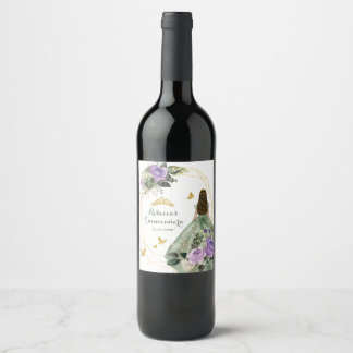Étiquette Pour Bouteilles De Vin Sage Green Purple Quinceañera