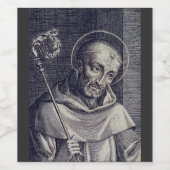 Étiquette Pour Bouteilles De Vin Saint Bernard de Clairvaux (Étiquettes simples)