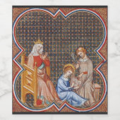 Étiquette Pour Bouteilles De Vin Saint-Louis IX de France (Étiquettes simples)