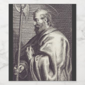 Étiquette Pour Bouteilles De Vin Saint Matthieu l'Apôtre (Étiquettes simples)