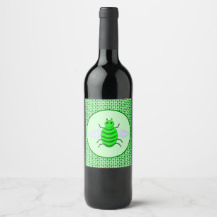 Étiquette Pour Bouteilles De Vin Saint Patricks Day Bee et Shamrocks