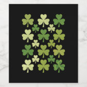 Étiquette Pour Bouteilles De Vin Saint Patrick's Day Heart Lucky Clover Shamrock (Étiquettes simples)