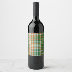 Étiquette Pour Bouteilles De Vin Saint Patrick's day Irlande Drapeau couleur en vic