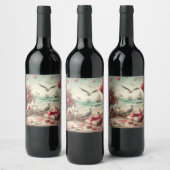 Étiquette Pour Bouteilles De Vin Saint-Valentin côtière/nautique (Bouteilles)