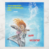 Étiquette Pour Bouteilles De Vin Saint Valentin's Souls belle citation (Étiquettes simples)