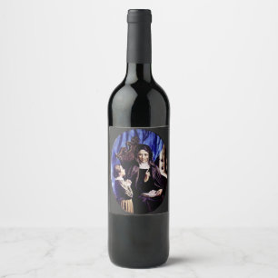 Étiquette Pour Bouteilles De Vin Sainte Angèle Merici Patronne des Éducateurs et