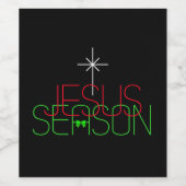 Étiquette Pour Bouteilles De Vin Saison Jésus (Étiquettes simples)