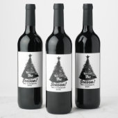 Étiquette Pour Bouteilles De Vin Saison Noël Vin Étiquette | Main dessinée (Bouteilles)