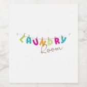 Étiquette Pour Bouteilles De Vin Salle de blanchisserie (Étiquettes simples)