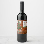 Étiquette Pour Bouteilles De Vin Salle de Noël (Devant)