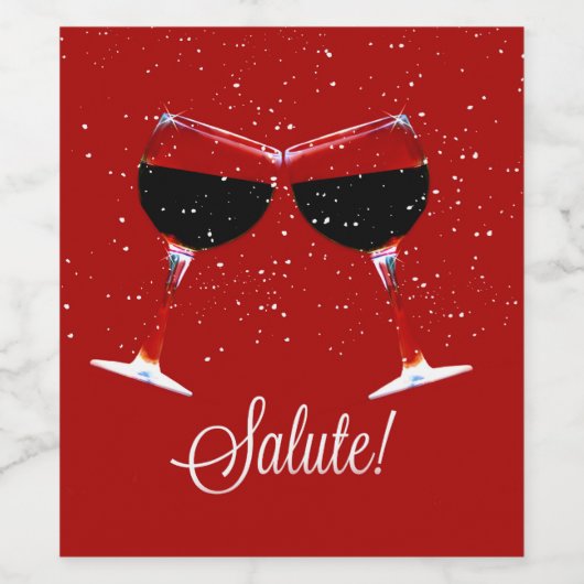 Étiquette Pour Bouteilles De Vin Salut ! Vin de vacances Étiquette (Étiquettes simples)