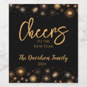 Étiquette Pour Bouteilles De Vin Salutations au Nouvel An (Étiquettes simples)