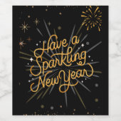 Étiquette Pour Bouteilles De Vin Salutations au Nouvel An : Fêtons ensemble ! (Étiquettes simples)
