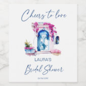 Étiquette Pour Bouteilles De Vin Salutations d'amour de la douche nuptiale à thème  (Étiquettes simples)