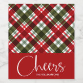 Étiquette Pour Bouteilles De Vin Salutations de Noël Jour J (Étiquettes simples)