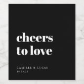 Étiquette Pour Bouteilles De Vin Salutations Pour Aimer Des Favoris De Mariage Pers (Étiquettes simples)