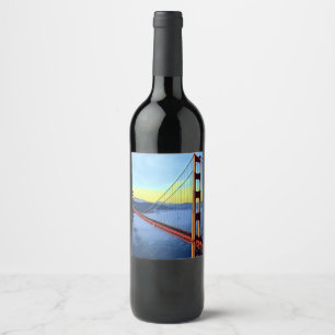 Étiquette Pour Bouteilles De Vin San Francisco - PORTE D'OR - Pont