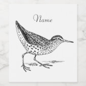 Étiquette Pour Bouteilles De Vin Sandpiper Shorer Thunder_Cove (Étiquettes simples)