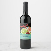 Étiquette Pour Bouteilles De Vin Sangria aux agrumes modernes | MARIAGE (Devant)