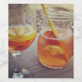Étiquette Pour Bouteilles De Vin Sangria et Soleil (Étiquettes simples)